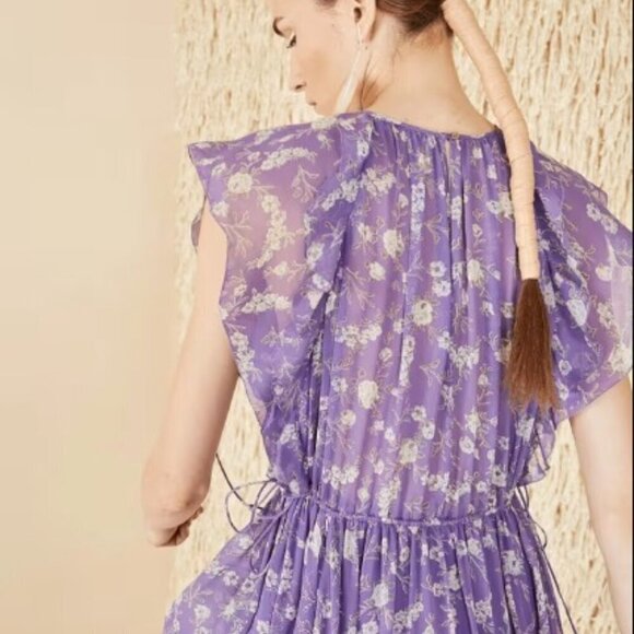 Ulla Johnson Caterina Dress - Iris 100% Silk Size 6 - Picture 11 of 13